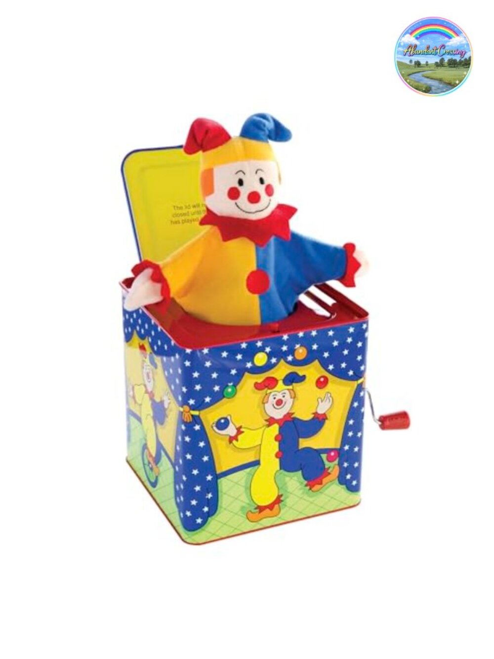 Classic Musical Jack in the Box Tin Toy with Plush Jester